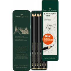 Карандаши Faber-Castell Pitt Graphite Matt 6шт ультраматовые