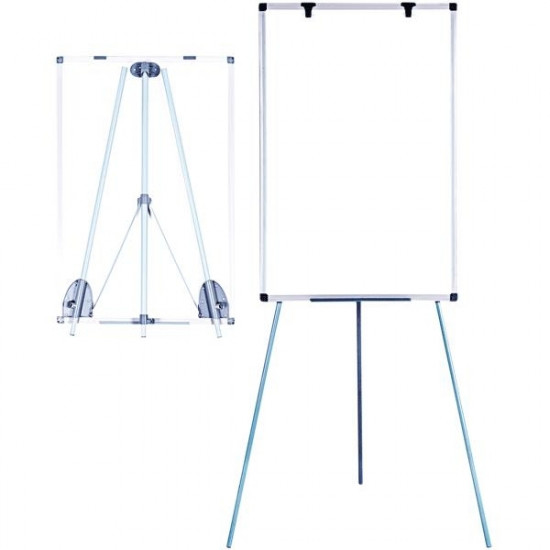 *Magnētiskā tāfele ar statīvu alumīnija rāmī Attomex, 70x100cm, balta