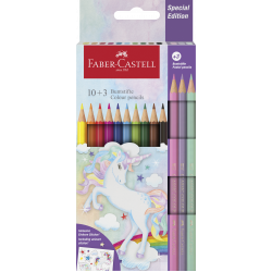 Цветные карандаши Faber-Castell Unicorn 10+3 в картонном пенале