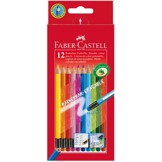 Карандаши Faber-Castell Classic Colours стираемые 12шт