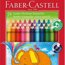 Цветные карандаши Faber-Castell Jumbo 24цвета толстый грифель