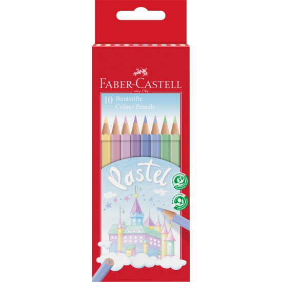 Цветные карандаши Faber-Castell Pastell 10 цветов пастель