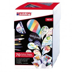 Набор кисточек edding Colour Happy Big Box 70 цветов с миксером