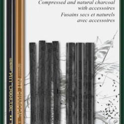 Ogļu komplekts Faber-Castell Pitt Charcoal, 10 priekšmeti