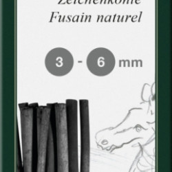 Угольный карандаш Faber-Castell Pitt натуральный 3-6мм