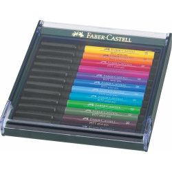 Перьевые ручки Faber-Castell Pitt Artist 12 базовых тонов