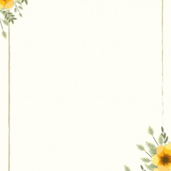 Диплом College A4 25 листов 170г Желтые цветы Diploma Backgrounds  A4/25 170g/m2 Yellow Flowers