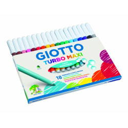 Фломастеры Giotto Turbo Maxi 18 цветов яркие