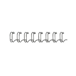 Metāla spirāles WireBind 21  10mm, 100gab/iep, melnas