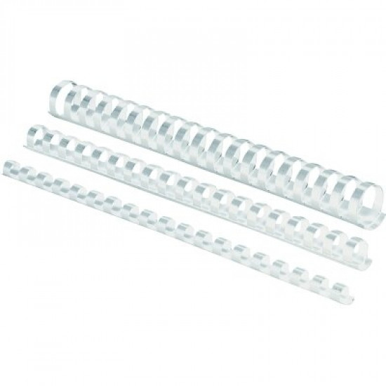 Plastmasas spirāles Fellowes Ø6mm, 100gab/iep, baltas