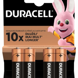 Baterijas Duracell AA, LR6, Basic, MN1500, 1.5V, 4gab/iep