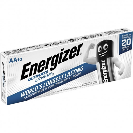 *Baterijas Energizer, AA, Ultimate, litija, 10gb/iep