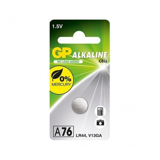 Baterija GP A76-C1 / LR44 / LR1154 / AG13 alkaline, 1 gab.