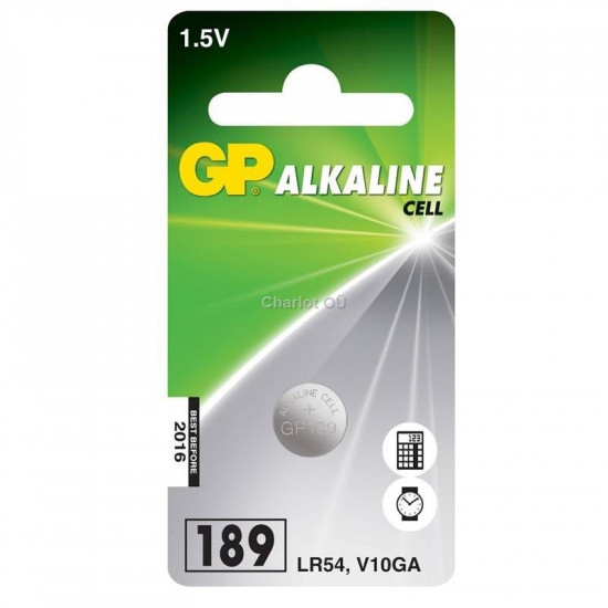 Baterija GP 189-C1, LR54, LR1130 alkaline, 1gab/iep