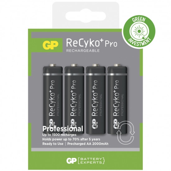 Lādējamās baterijas GP AA Recyko Pro 2000mAh, 4gab/iep.