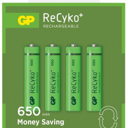 Akumulatora baterijas GP Recyko, AAA, HR03, 650mAh, 4gab/iep