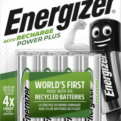 Akumultora baterijas Energizer, 2000mAh, HR6, AA, 1,2V NiMH, 4gab/iep