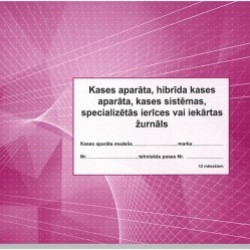 Kases aparāta, hibrīda kases aparāta, kases sistēmas, specializētās ierīces vai iekārtas žurnāls ABC A4,, 12 mēneši, 3 PVN ailes, 32cm