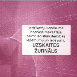 IIN nodokļa maksātāju saimnieciskās darbības ieņēmumu un izdevumu uzskaites žurnāls ABC A4, 48 lapas