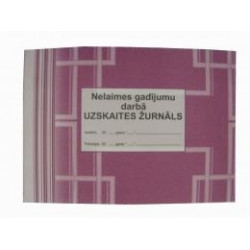 Nelaimes gadījumu darbā uzskaites žurnāls ABC A5Ž, 48 lapas