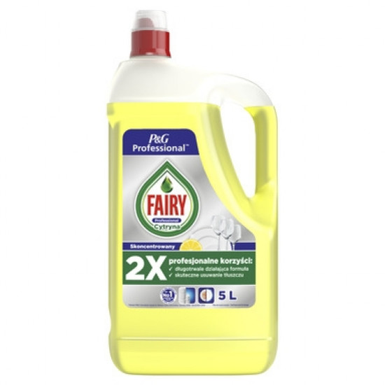 Trauku mazgājamais līdzeklis Fairy 5l, citronu