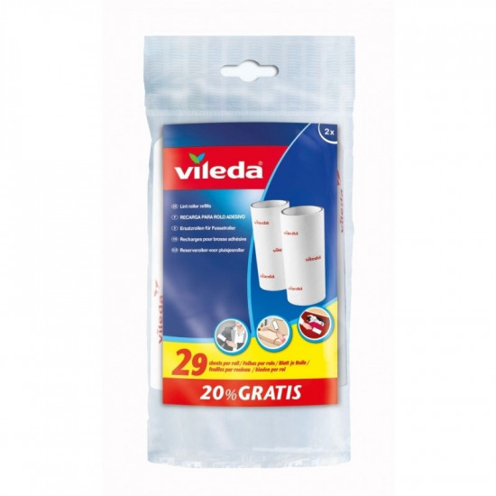 Rezerves rullis drēbju tīrītājam Vileda Lint Roller, 2 gab/iep