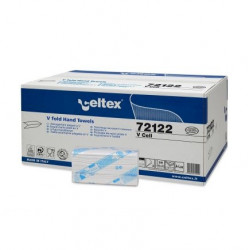 Papīra salvetes Celtex 72122 V-veida, 2 kārtas, 210 loksnes, 15gab/iep