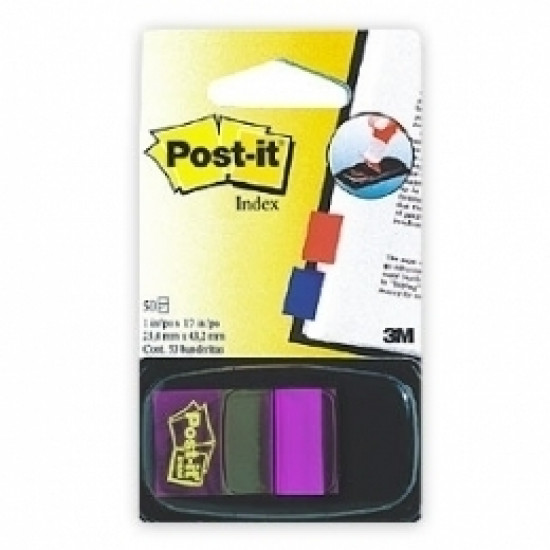 Indeksi Post-it, 25x43mm, 50gab/iep, violeti