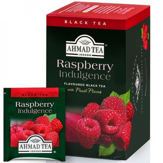 Melnā tēja Ahmad Tea Raspberry Indulgence, aveņu, 20gabx2gr, folijā