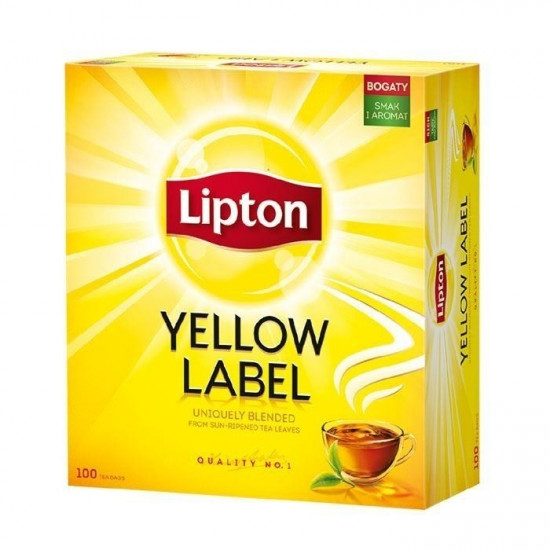 Melnā tēja Lipton Yellow Label, 100x1.78g