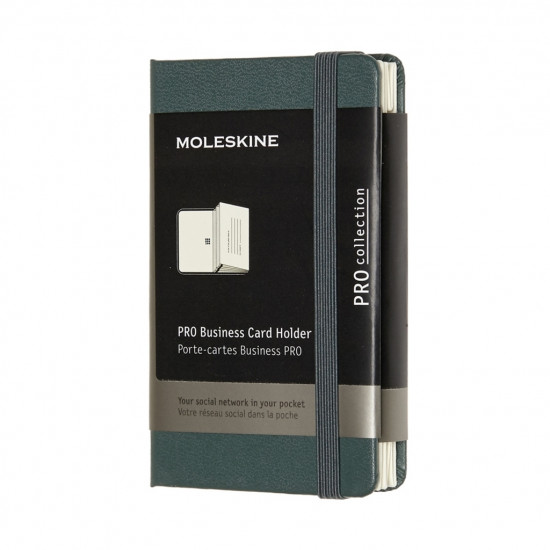 *Vizītkaršu turētājs Moleskine Pro Business, zaļš