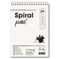 Spiraalplokk College A5/70l, 5x5 ruut, perfo- ja kammspiraal lühemal küljel