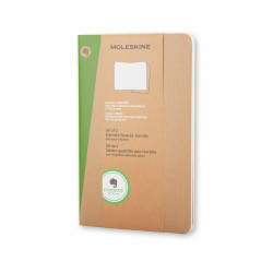 *Rūtiņu piezīmju klades Moleskine Evernote 13x21cm, 80 lapas, mīkstos vākos, 2gab/iep, brūnas