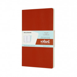 Записная книжка Moleskine Volant, 13x21 см, в линию, мягкая обложка, синяя, 2 шт.