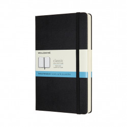 *Punktota piezīmju klade ar gumiju Moleskine Classic 13x21cm, 400 lapas, cietos vākos, melna