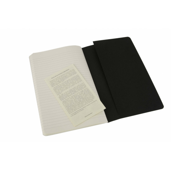 Блокнот Moleskine Cahier, линованный, мягкая обложка, черный, 3 шт.