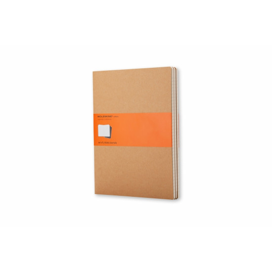 Блокнот Moleskine Cahier, 13x21 см, в линейку, мягкая обложка, коричневый, 3 шт.