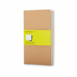 Блокнот Moleskine Cahier, 13x21 см, белый, мягкая обложка, коричневый