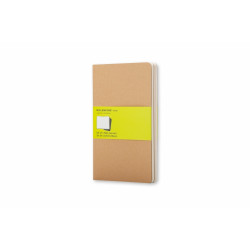 Блокнот Moleskine Cahier, 13x21 см, белый, мягкая обложка, коричневый