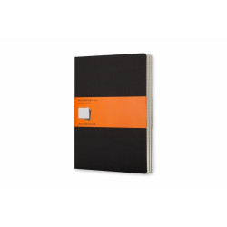 Блокнот Moleskine Cahier, 19x25см, в линию, мягкая обложка, черный, набор из 3 штук