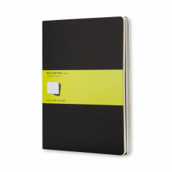 Блокнот Moleskine Cahier 19x25см, белый, мягкая обложка, в линейку, 3 штуки