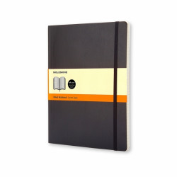 Līniju piezīmju klade ar gumiju Moleskine Classic 19x25cm, 192 lapas, mīkstos vākos, melna