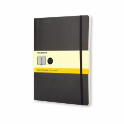 Rūtiņu piezīmju klade Moleskine Classic 19x25cm, 192 lapas, mīkstos vākos, melna