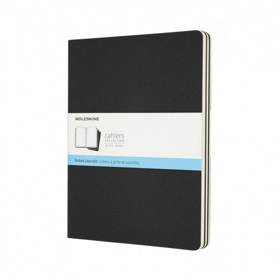 Блокнот Moleskine Cahier, точечный, мягкая обложка, черный, 3 шт.