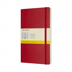 Блокнот Moleskine Classic, 13x21 см, клетка, мягкая обложка, красный