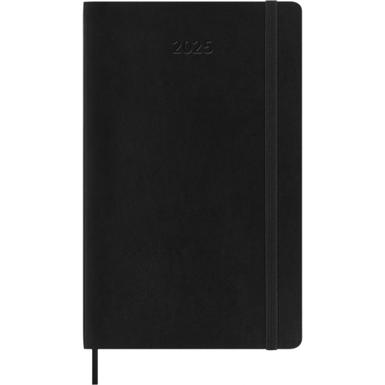 Ежедневник Moleskine 2025, 13x21см, на каждый день, мягкая обложка, черный