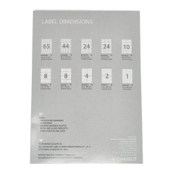 Pašlīmējošas uzlīmes College 38x21.2mm, 65 gab/loksnē, 100 lapas, baltas