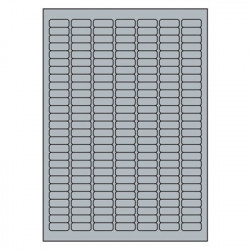 Pašlīmējošas uzlīmes Awery Zweckform 25.4x10mm, 189 gab/loksnē, 20 lapas, sudraba