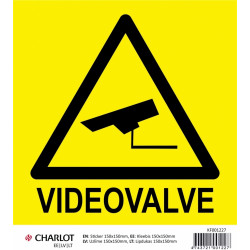 Kleebis Charlot 150x150mm Videovalve, kollane