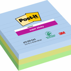 Märkmepaber 3M Post-it® Super Sticky Oasis 101mmx101mm 3tk/pk 70L